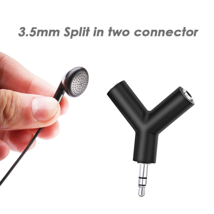 ミニY字型3.5mmオスからダブル3.5mmメスジャックオーディオヘッドセットアダプターコネクターキーチェーン