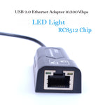 USBからRJ45 10/100 Mbps USBイーサネットアダプター ネットワークカード、USB 2.0 100Mbps