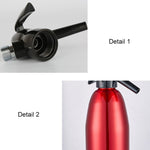 手動ソーダサイフォンCO2ディスペンサー水泡発生器クールドリンクカクテルソーダマシンアルミ製バーDIYソーダメーカー、容量：1L