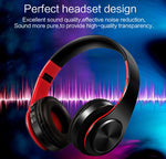 HIFIステレオワイヤレスBluetoothヘッドホン Xiaomi iPhone Samsungタブレット対応、マイク付き、SDカード＆FM対応