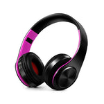 HIFIステレオワイヤレスBluetoothヘッドホン Xiaomi iPhone Samsungタブレット対応、マイク付き、SDカード＆FM対応