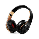 HIFIステレオワイヤレスBluetoothヘッドホン Xiaomi iPhone Samsungタブレット対応、マイク付き、SDカード＆FM対応