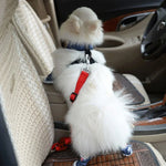 ナイロンハーネスリードクリップ ペット犬用カーシートベルトセキュリティベルト 赤、黒、青