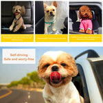 ナイロンハーネスリードクリップ ペット犬用カーシートベルトセキュリティベルト 赤、黒、青