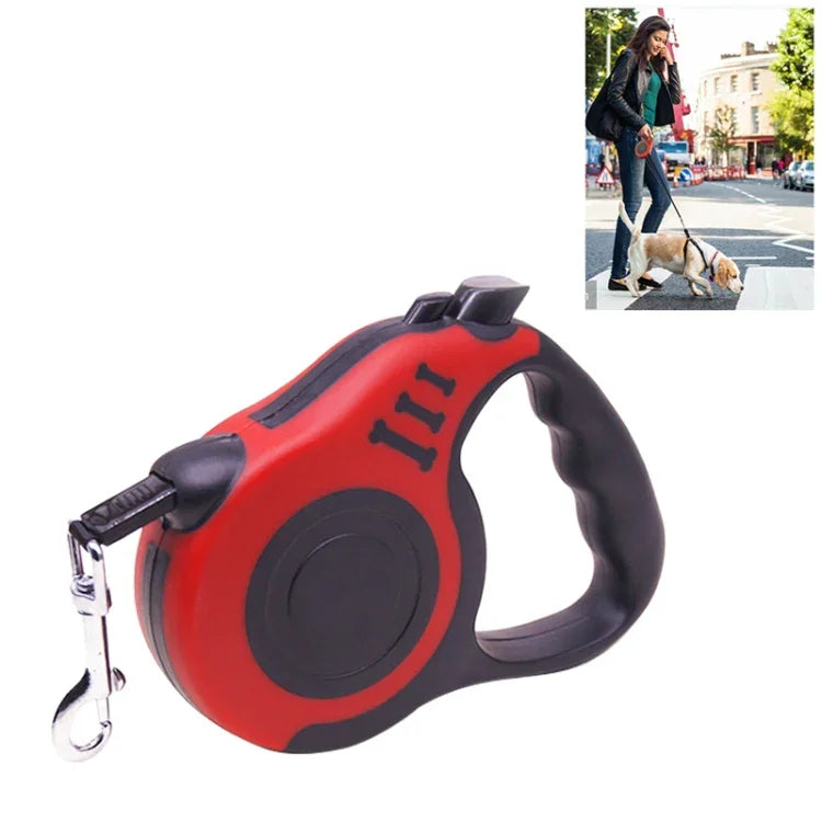 巻き取り式犬用リード 自動柔軟犬子犬猫牽引ロープベルト 小中型犬用ペット用品 3m、5m
