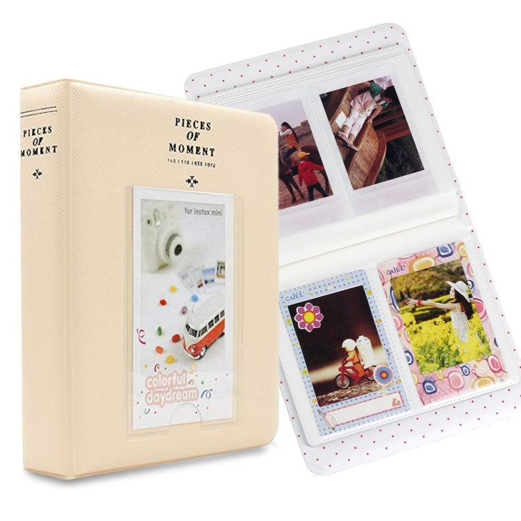 富士フイルム インスタックス ミニ 8 /7s /70 /25 /50s /90用 64ポケット名刺ホルダー、ベージュ、ブルー、グリーン、オレンジ、ピンク、スカイブルー