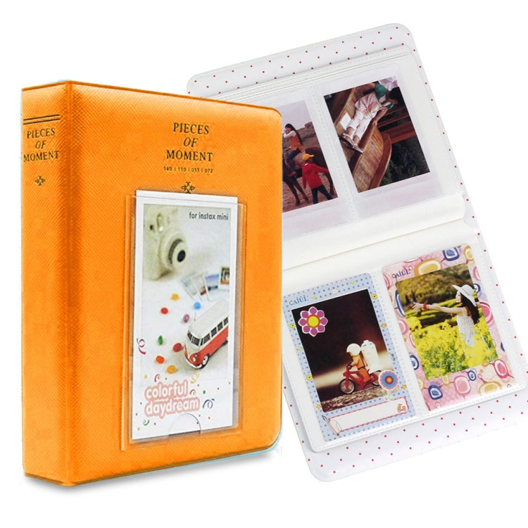 富士フイルム インスタックス ミニ 8 /7s /70 /25 /50s /90用 64ポケット名刺ホルダー、ベージュ、ブルー、グリーン、オレンジ、ピンク、スカイブルー