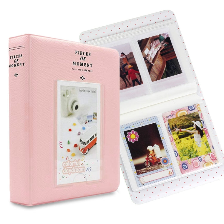 富士フイルム インスタックス ミニ 8 /7s /70 /25 /50s /90用 64ポケット名刺ホルダー、ベージュ、ブルー、グリーン、オレンジ、ピンク、スカイブルー