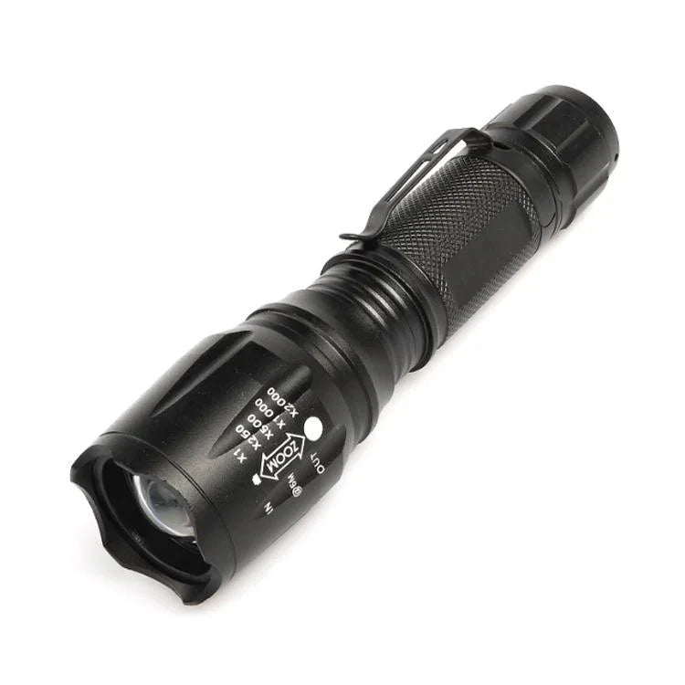 T02 ペンクリップ ミニ懐中電灯 T6 伸縮ズーム LED懐中電灯 アウトドア防水 長距離照射 グレアライト, T02 ペンクリップ