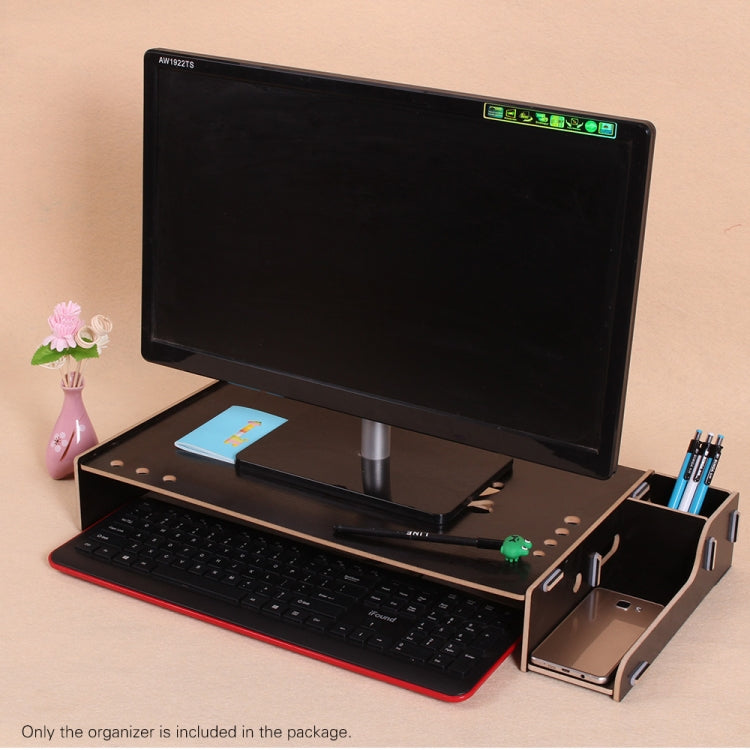 木製昇降式コンピューターモニタースタンドライザー ノートパソコン棚デスクオーガナイザー キーボード収納付き、TBD049404601A、TBD049404601B、TBD049404601C、TBD049404601D