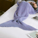 大人用マーメイドテイルブランケット 超柔らかい寝具 ニットブランケット、90×50cm、140×70cm