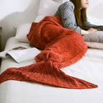 大人用マーメイドテイルブランケット 超柔らかい寝具 ニットブランケット、90×50cm、140×70cm