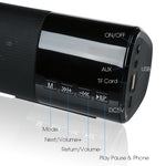 TOPROAD 高出力10WハイファイポータブルワイヤレスBluetoothスピーカーステレオサウンドバー TF FM USBサブウーファーカラム コンピューターTV電話用