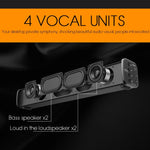 TOPROAD 高出力10WハイファイポータブルワイヤレスBluetoothスピーカーステレオサウンドバー TF FM USBサブウーファーカラム コンピューターTV電話用