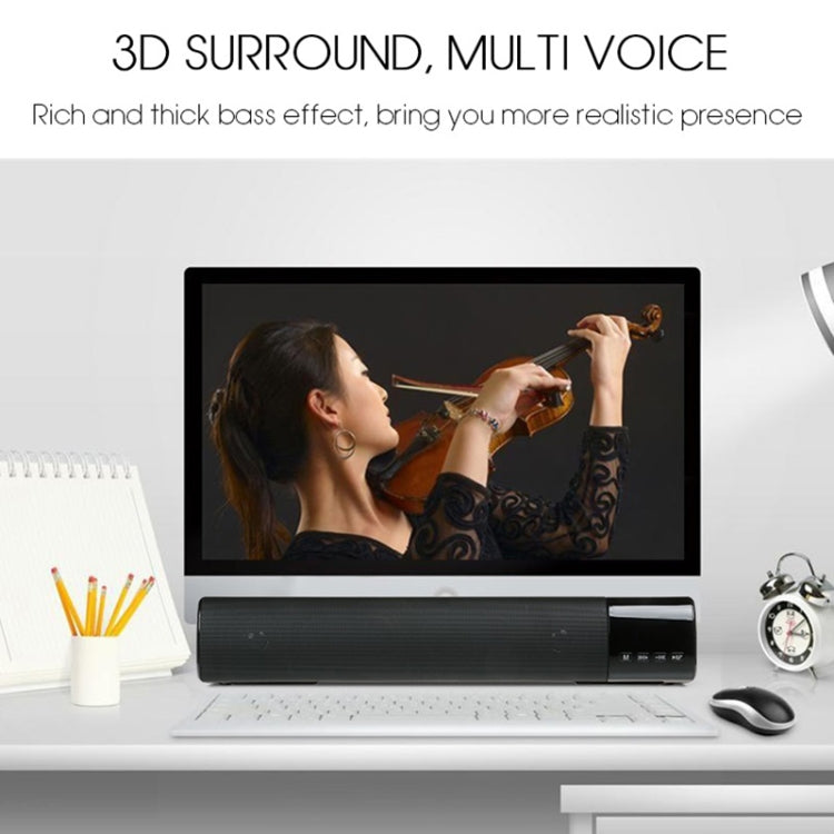 TOPROAD 高出力10WハイファイポータブルワイヤレスBluetoothスピーカーステレオサウンドバー TF FM USBサブウーファーカラム コンピューターTV電話用
