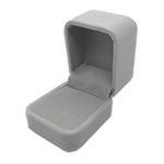 精巧なジュエリー包装ギフトボックス、5x5.5cm（フランネルグレー）、7x7cm（フランネルグレー）、7.5x7.5cm（リボン結び）