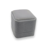 精巧なジュエリー包装ギフトボックス、5x5.5cm（フランネルグレー）、7x7cm（フランネルグレー）、7.5x7.5cm（リボン結び）