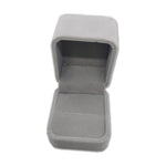 精巧なジュエリー包装ギフトボックス、5x5.5cm（フランネルグレー）、7x7cm（フランネルグレー）、7.5x7.5cm（リボン結び）