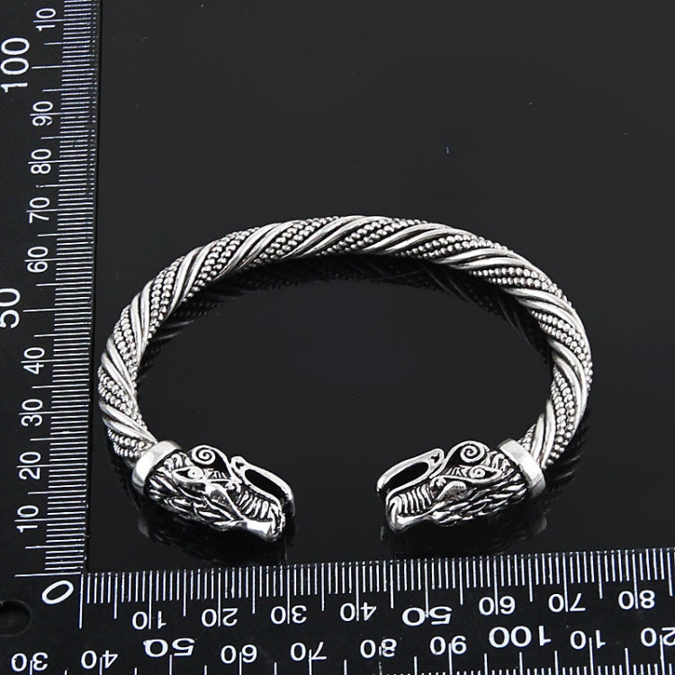 男性用リストバンドカフ狼頭バイキングブレスレットジュエリーファッションアクセサリー
