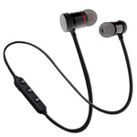 MoreBlue S07 ワイヤレス Bluetooth イヤホン メタル磁気ステレオベースヘッドホン コードレススポーツヘッドセット マイク付きイヤーバッド