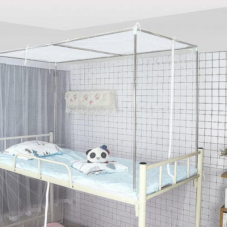 学生寮上段用 防塵トップサイドシングルドア蚊帳 無料設置、90x190x150 cm（スタンドなし）、90x190x150 cm（スタンド付き）