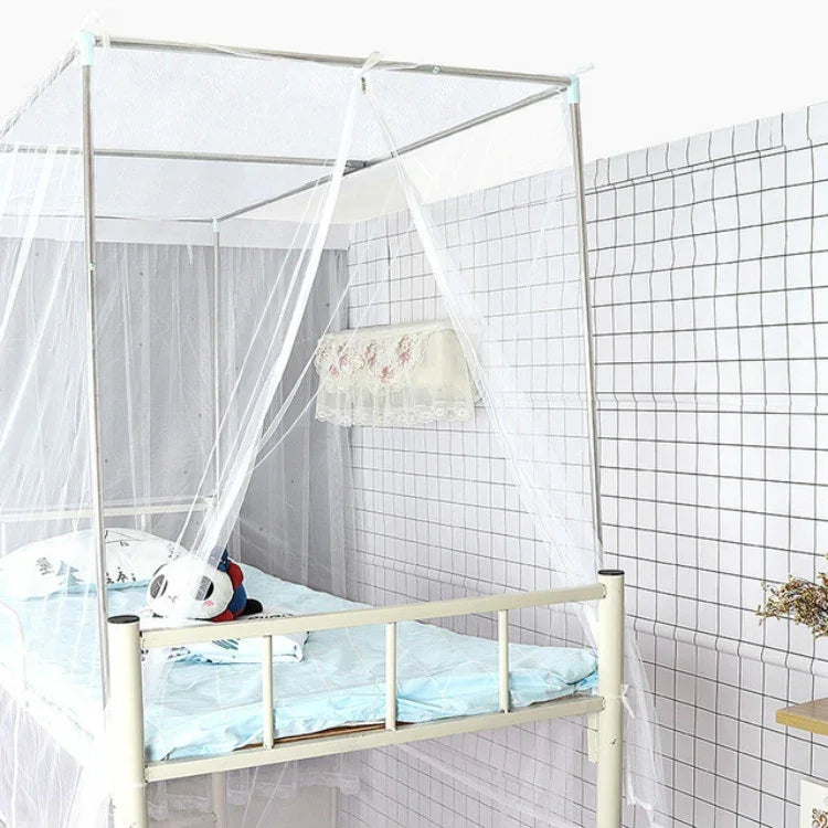学生寮上段用 防塵トップサイドシングルドア蚊帳 無料設置、90x190x150 cm（スタンドなし）、90x190x150 cm（スタンド付き）
