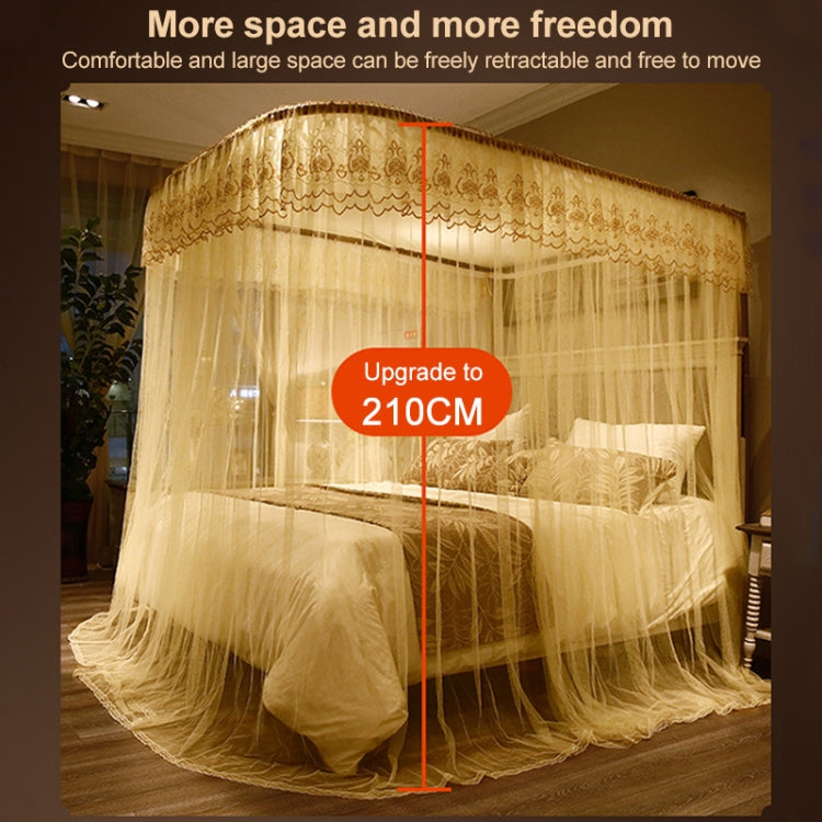 U字型ガイドレール伸縮式三面蚊帳、120x200 cm、150x200 cm、180x200 cm、180x220 cm、200x220 cm