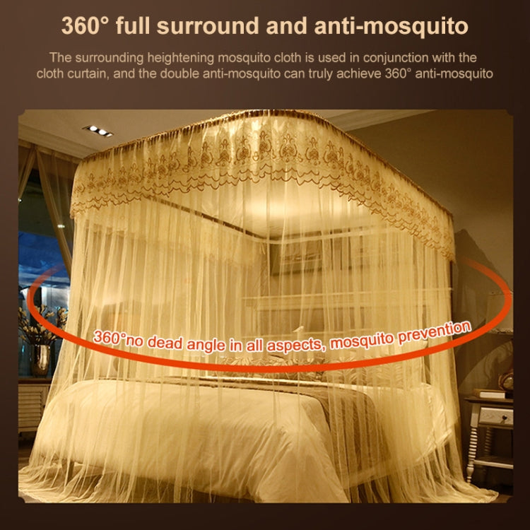 U字型ガイドレール伸縮式三面蚊帳、120x200 cm、150x200 cm、180x200 cm、180x220 cm、200x220 cm