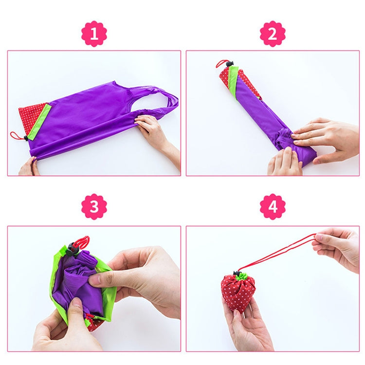 クリエイティブいちご柄ショッピング用再利用可能折りたたみエコバッグ
