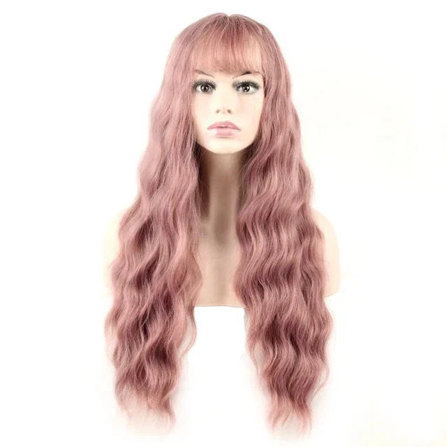 ふわふわロングカールヘア ミックス女性用ウィッグ