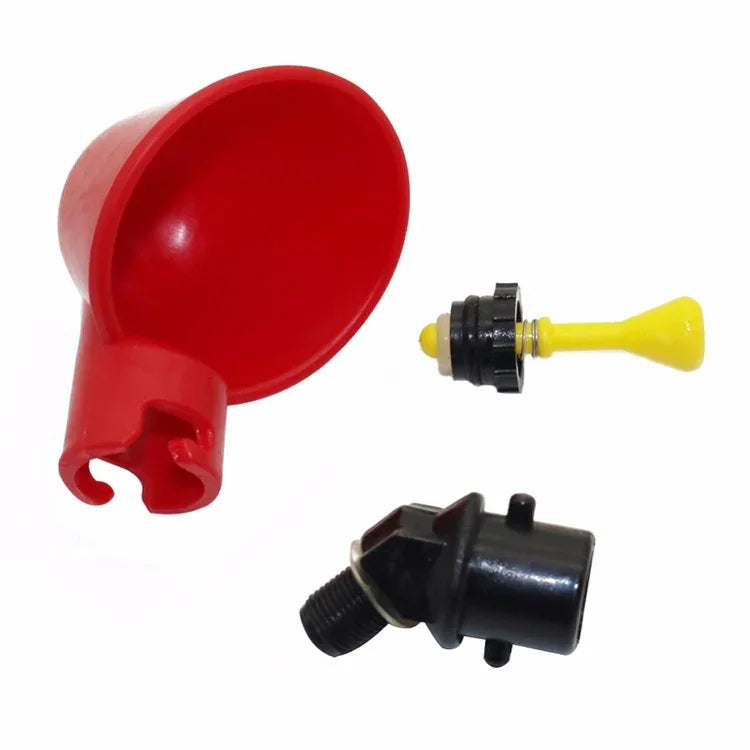 自動うずら用飲み水器 鶏用ウォーターボウル イエローニップル付き 農場家禽用飲水システム