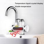 220V キッチン用タンクレスタイプ瞬間電気温水器 蛇口一体型 温度表示付き 下部給水・側面給水対応