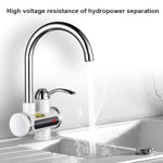 220V キッチン用タンクレスタイプ瞬間電気温水器 蛇口一体型 温度表示付き 下部給水・側面給水対応
