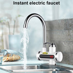 220V キッチン用タンクレスタイプ瞬間電気温水器 蛇口一体型 温度表示付き 下部給水・側面給水対応