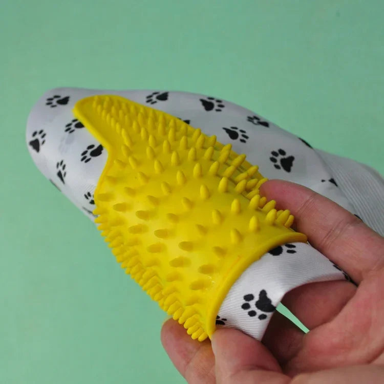 ペット用グローブバスブラシ 犬用マッサージブラシ ペットバスグルーミング用品、グローブマッサージブラシ