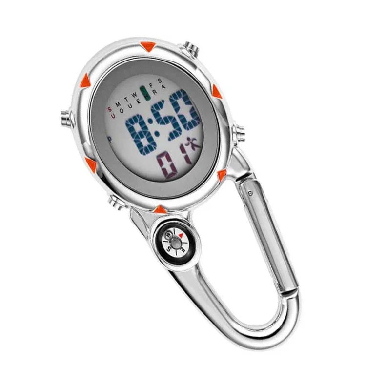 登山用多機能ステンレス製フックウォッチ、ステンレス製フックウォッチ（オレンジ）、ステンレス製フックウォッチ（ブルー）、ステンレス製フックウォッチ（イエロー）、ステンレス製フックウォッチ（レッド）