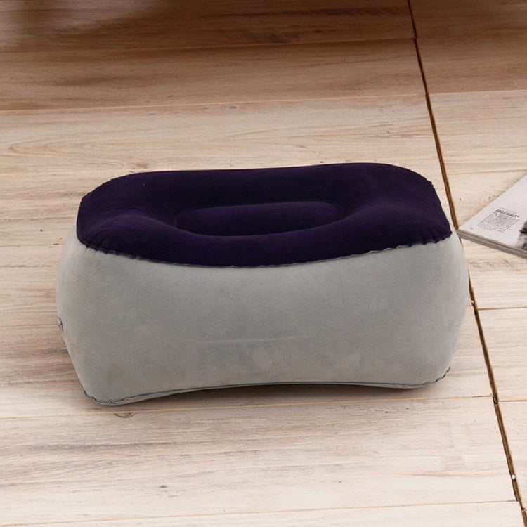 旅行用ポータブル膨らませるフットレストピローマットパッド、16x9cm、38x29cm