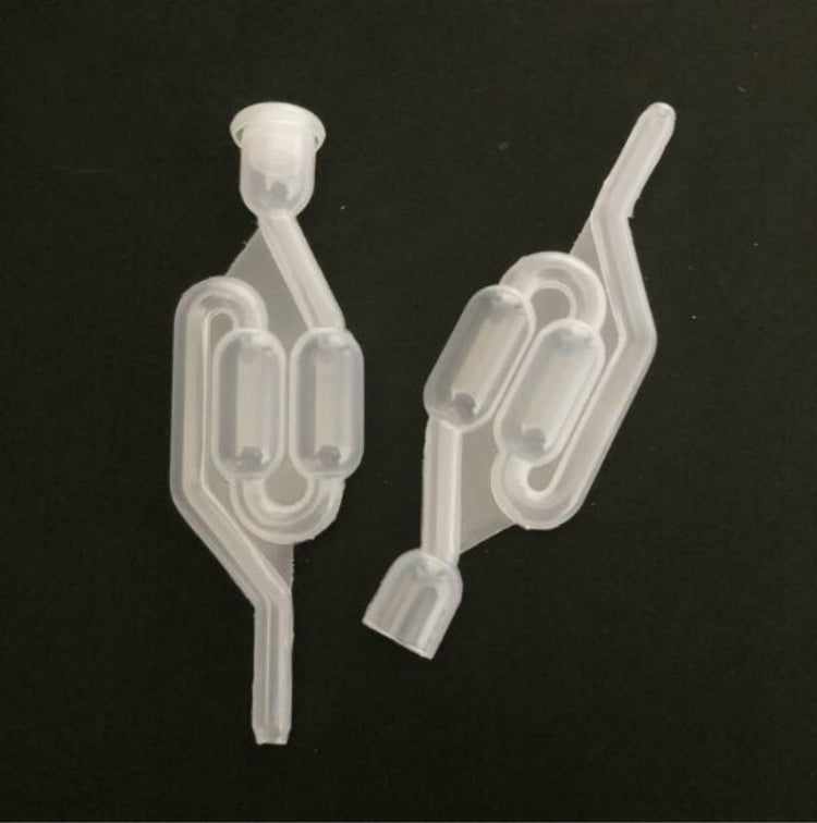 水封式排気逆流防止弁 家庭用醸造ワイン発酵エアロック 密封プラスチックエアロック チェックバルブ 水封弁、カバーなしプレーンチェックバルブ、カバー付き一般チェックバルブ