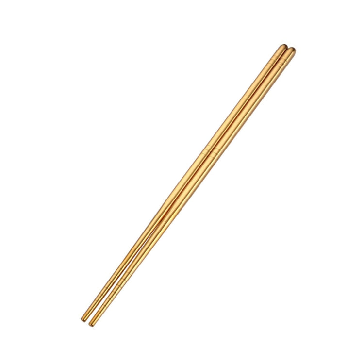 1ペア ステンレス製カラフル再利用可能金属箸 食器 長さ：23cm