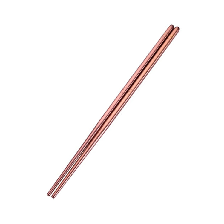 1ペア ステンレス製カラフル再利用可能金属箸 食器 長さ：23cm