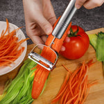 多機能ステンレス製野菜ピーラー ダブルプレーニンググレーター、2個セットダブルプレーニンググレーター