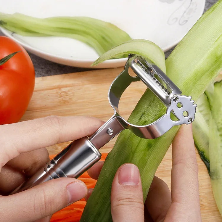 多機能ステンレス製野菜ピーラー ダブルプレーニンググレーター、2個セットダブルプレーニンググレーター