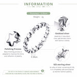 Star Shape Women 925 Sterling Silver Jewelry, 6, 7, 8