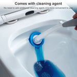 Disposable Toilet Brush Long Handle Cleaning Brush With Base Hanging Toilet Brush Set, Disposable Toilet Brush
