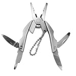 ポータブル多機能折りたたみプライヤー ステンレス製折りたたみナイフキーチェーンドライバー ナイフキーチェーンドライバー