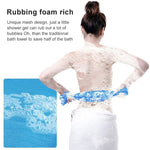 2個セット 長いナイロンメッシュバスシャワー用ボディウォッシュ用角質除去パフ スクラブタオル ボディ・フェイス用洗浄タオル