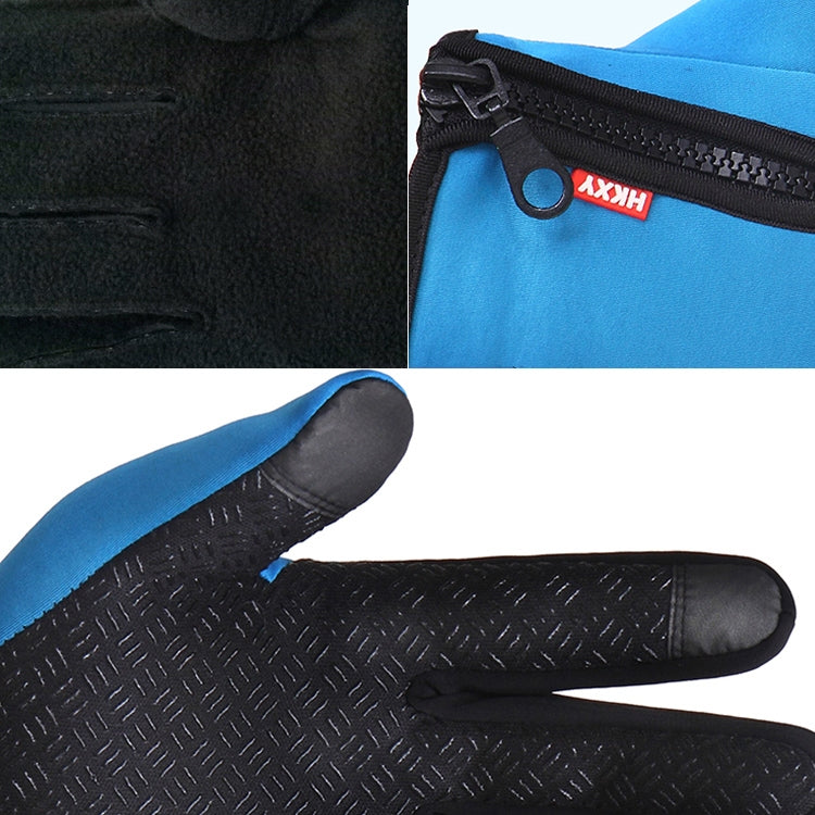 サイクリンググローブフルフィンガーネオプレンPU通気性レザー暖かい冬用屋外スポーツグローブ、L、XL、M