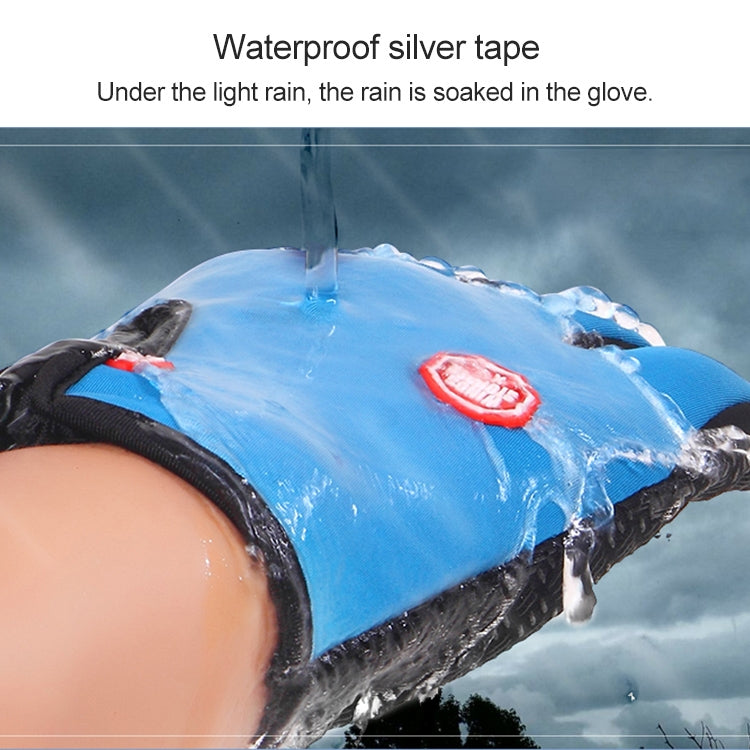 サイクリンググローブフルフィンガーネオプレンPU通気性レザー暖かい冬用屋外スポーツグローブ、L、XL、M