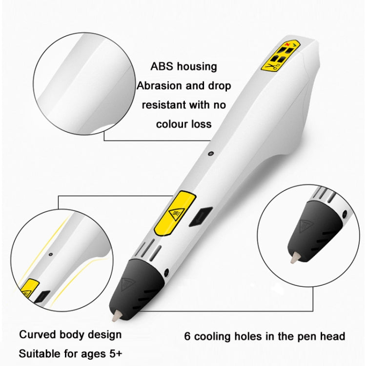 3D Printing Pen Children Toy Art Doodle Pen, USB, USB+EU Plug, USB+AU Plug, USB+US Plug, USB+UK Plug