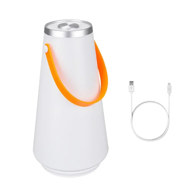 携帯用タッチスイッチ充電式LEDテーブルランプ 屋外キャンプ緊急ナイトライト ハンドル付き
